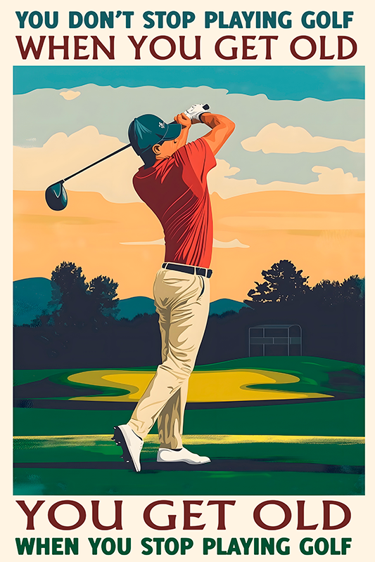 Poster de desportos jogando golfe - TenStickers