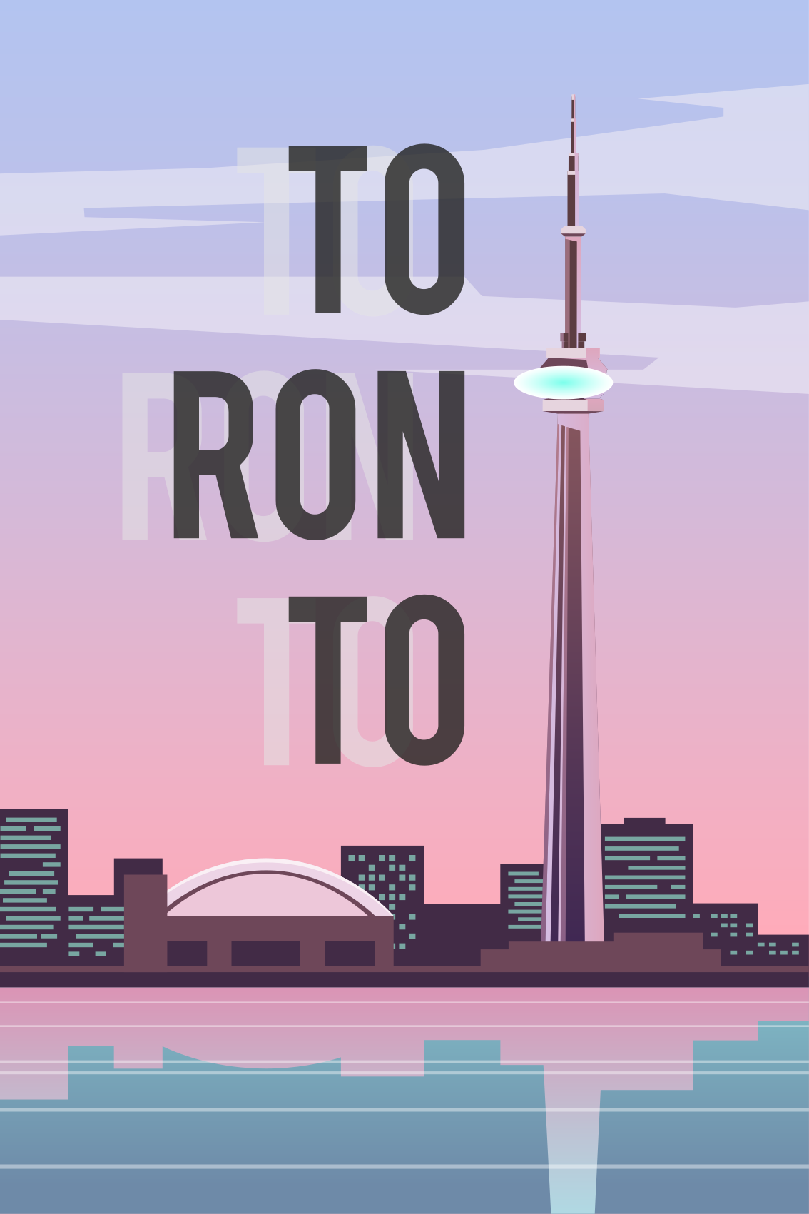 Poster cidades e países toronto ilustração - TenStickers