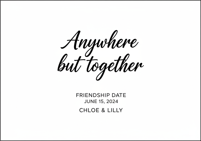 Poster para personalizar lembrança de amizade - TenStickers