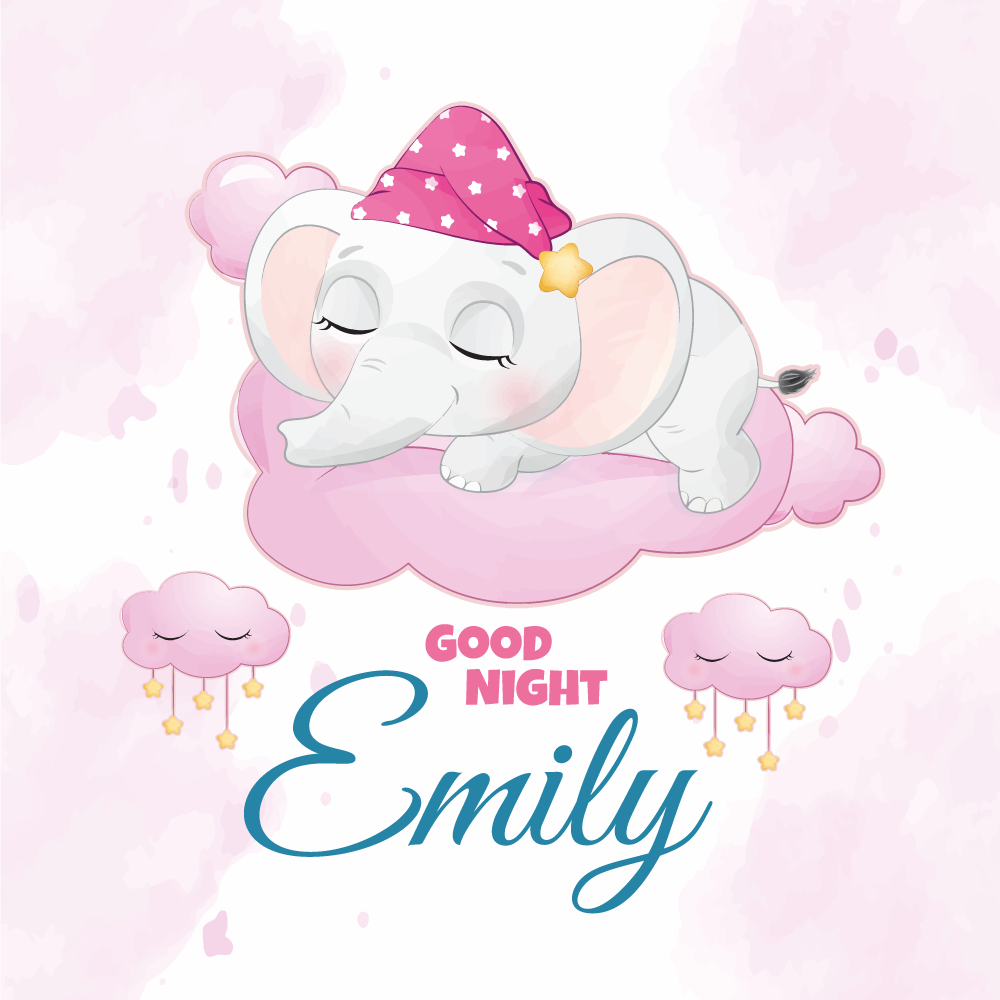 Poster para personalizar sonhos doces elefante - TenStickers