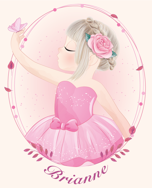 Poster para personalizar bailarina dançante - TenStickers