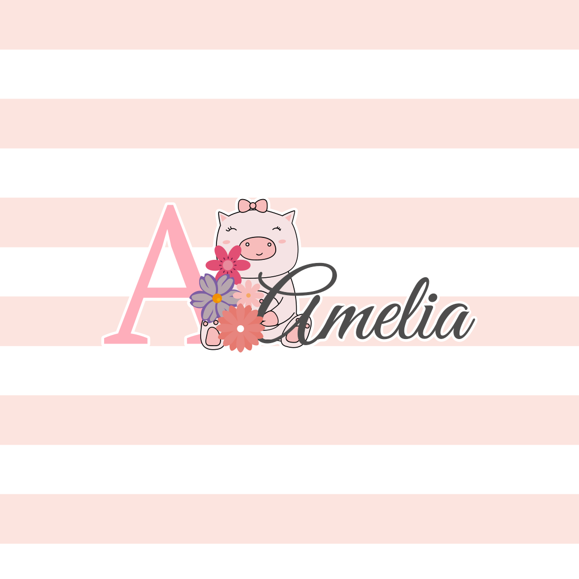Poster para personalizar o porquinho brincalhão - TenStickers