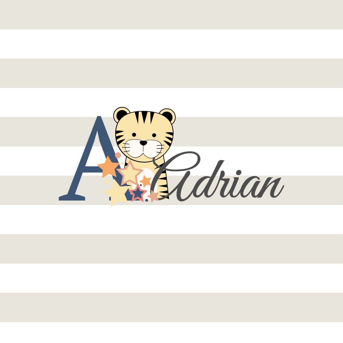 Poster para personalizar personagem tigre adrian - TenStickers