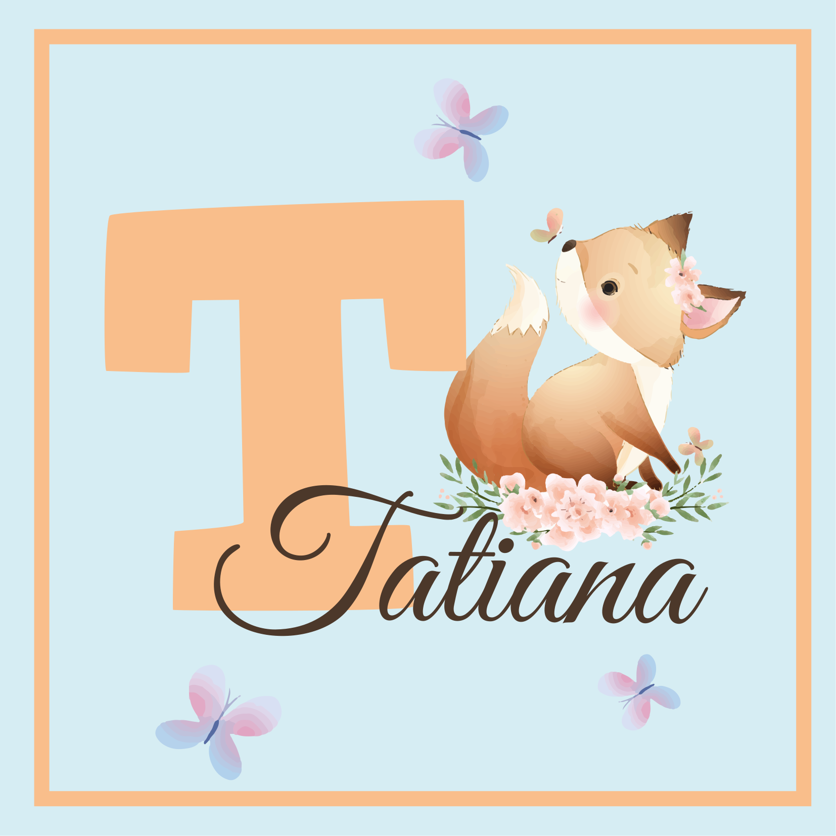 Poster para personalizar raposa amiga t - TenStickers