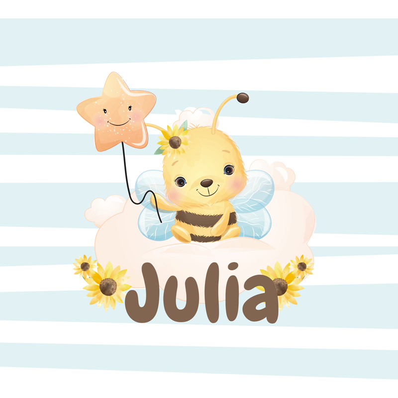 Poster para personalizar personagem de abelha fofo - TenStickers