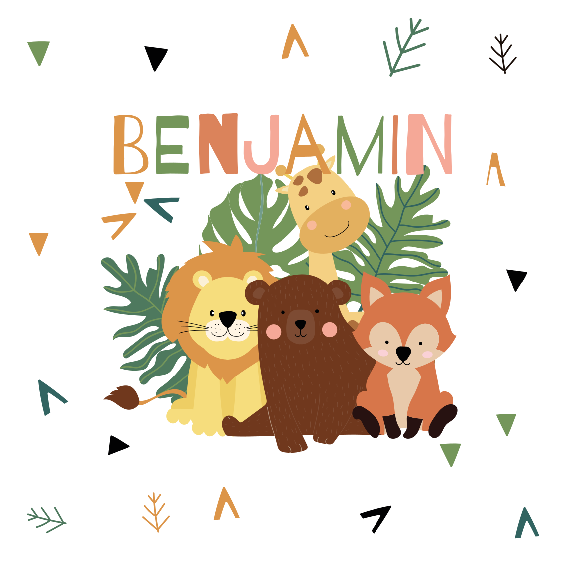 Poster para personalizar encontro de amigos animais - TenStickers