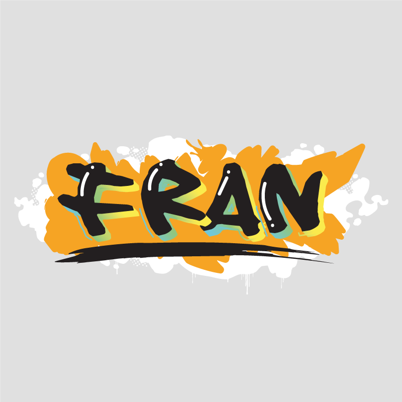 Poster para personalizar estilo de letras negras - TenStickers