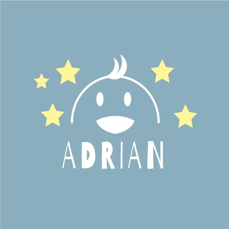 Poster para personalizar face de personagem feliz - TenStickers