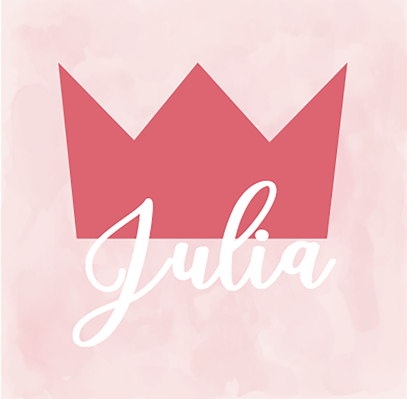 Poster para personalizar personalização da coroa julia - TenStickers