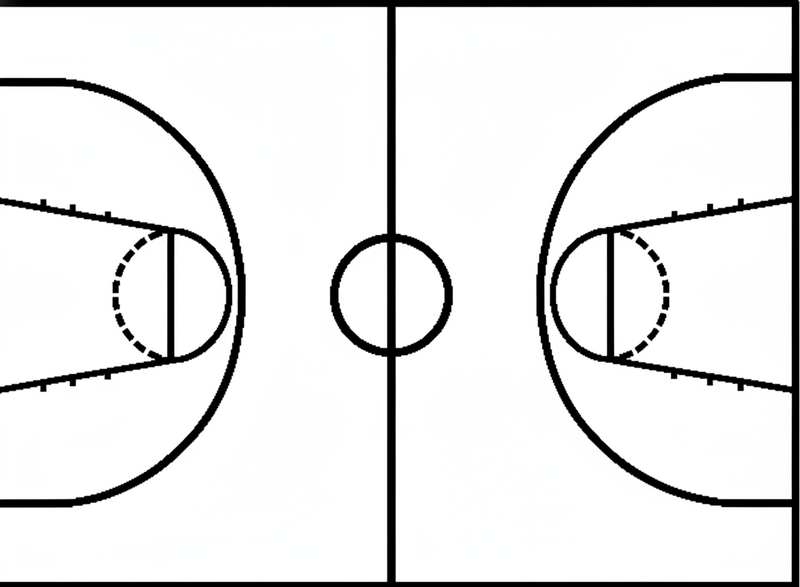 Poster basket vinil decorativo para quadra de basquete - TenStickers