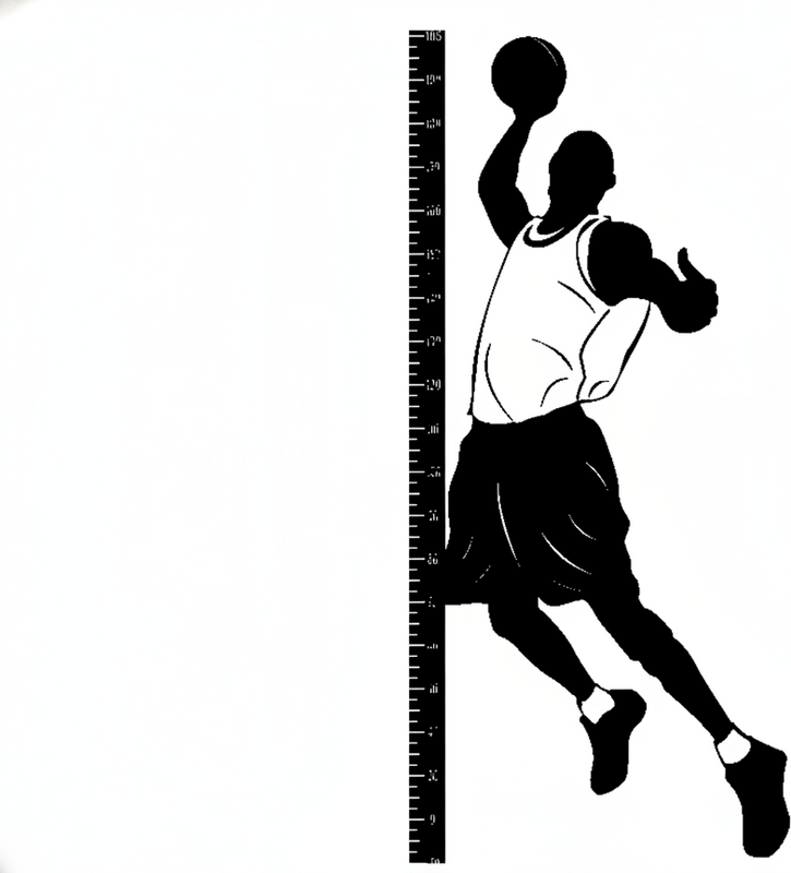 Poster basket vinil decorativo medidor de basquete - TenStickers