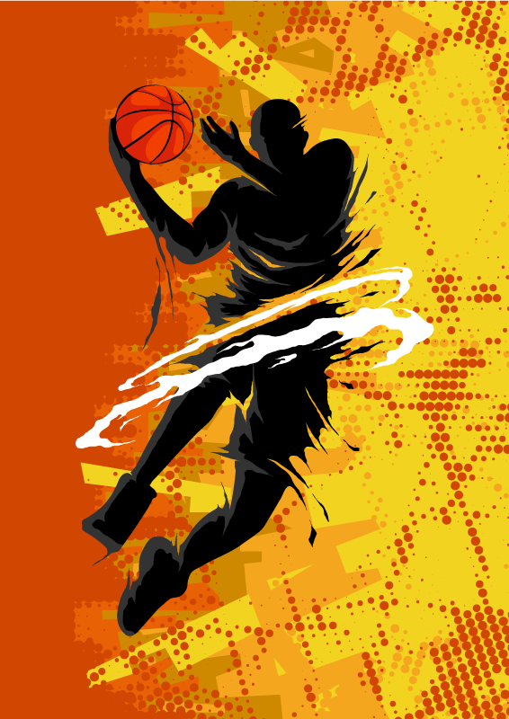 Poster basket jogador de basquete - TenStickers