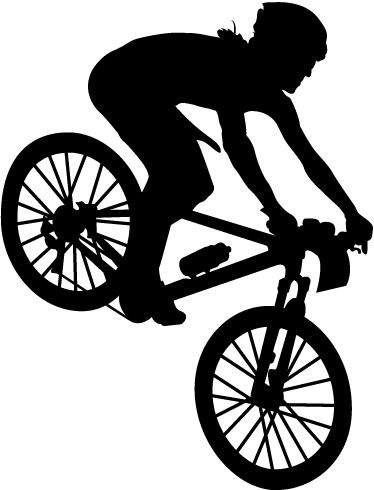 Poster ciclismo vinil decorativo silhueta mountain bike - TenStickers