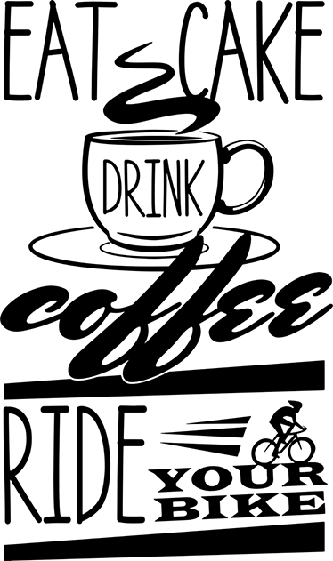 Poster ciclismo vinil decorativo café e ciclismo - TenStickers