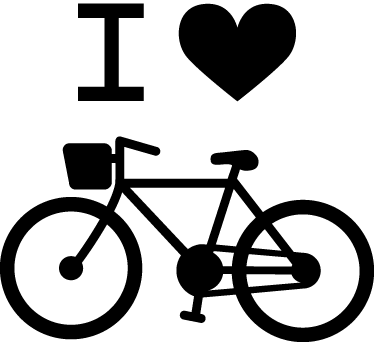Poster ciclismo vinil decorativo eu amo bicicletas - TenStickers