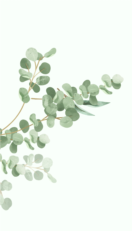 Poster de plantas padrão de folhas boho - TenStickers
