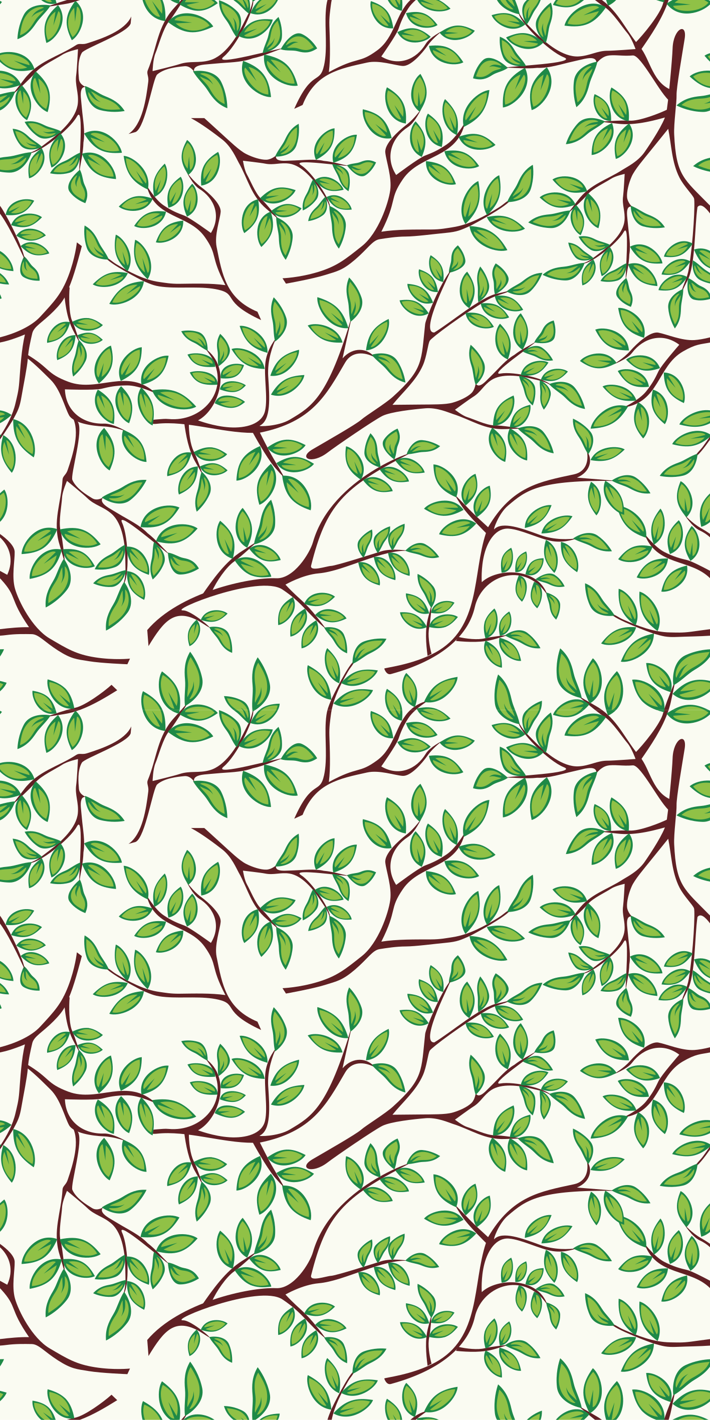 Poster de plantas padrão de ramos finos - TenStickers