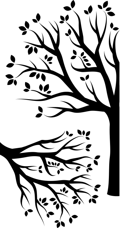 Poster de árvores adesivo de canto - TenStickers
