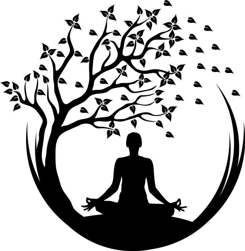Poster de árvores Árvore de yoga - TenStickers