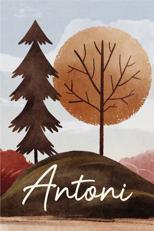 Poster de árvores de bétulas escandinavas - TenStickers