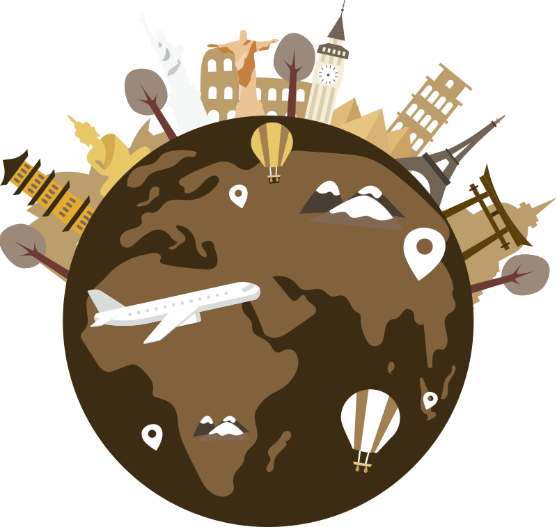 Poster do mapa mundial mapa-múndi vintage - TenStickers