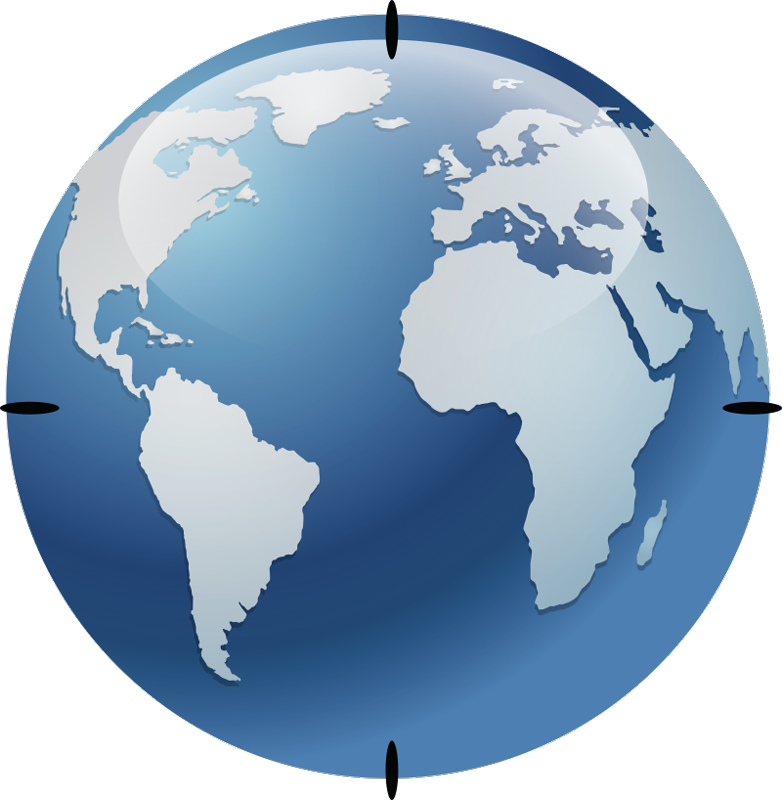 Poster do mapa mundial efeito água relógio - TenStickers