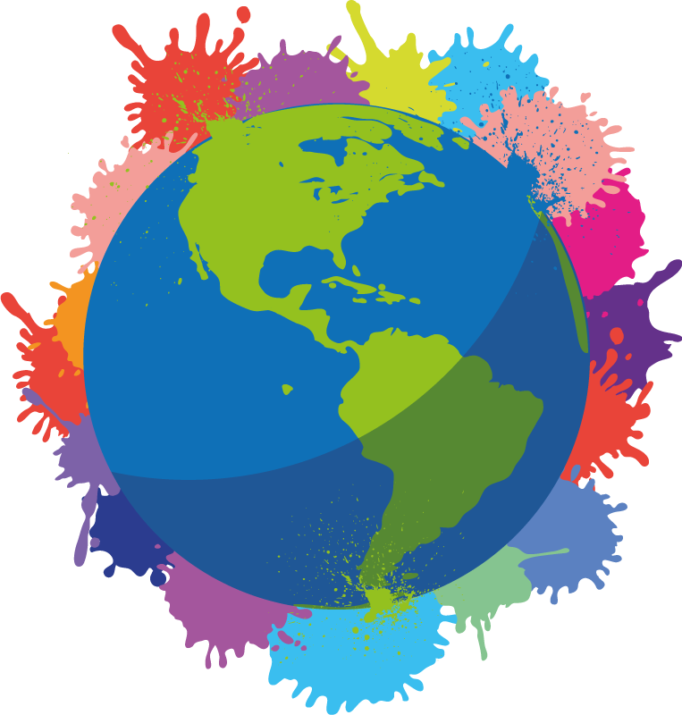 Poster do mapa mundial em cores vibrantes - TenStickers