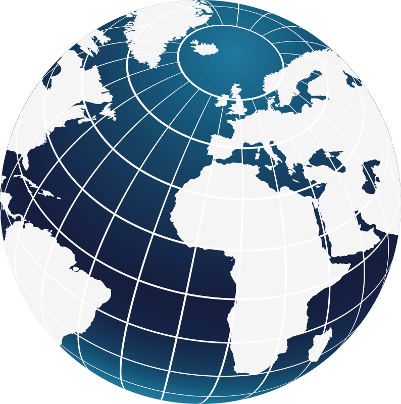 Poster do mapa mundial com meridianos - TenStickers