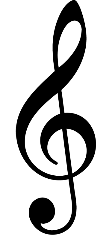 Poster de música vinis de parede clave de sol - TenStickers