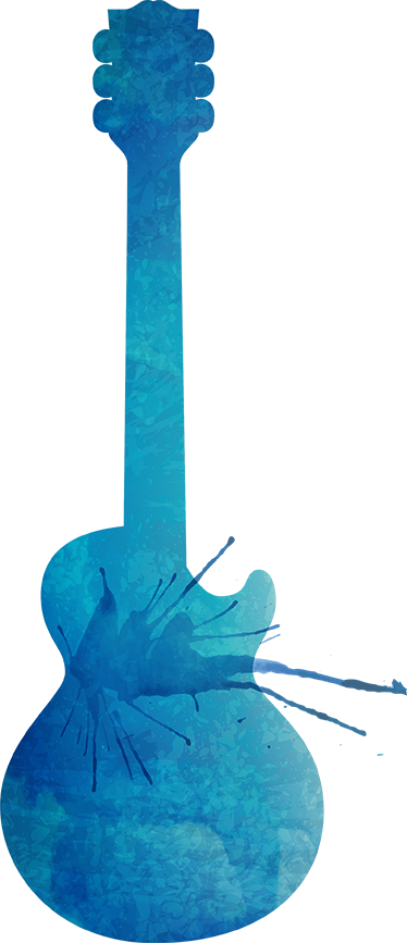 Poster de música vinil decorativo guitarra splatter - TenStickers