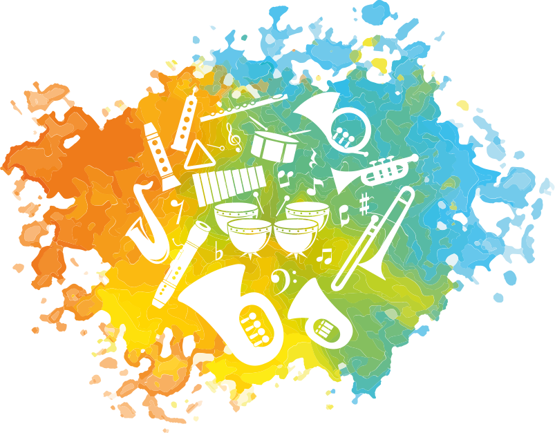 Poster de música silhueta de instrumentos musicais - TenStickers