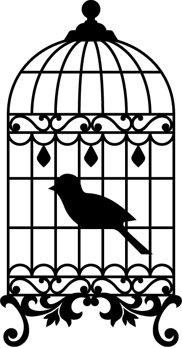 Poster retro adesivo decorativo jaula pássaro vintage - TenStickers
