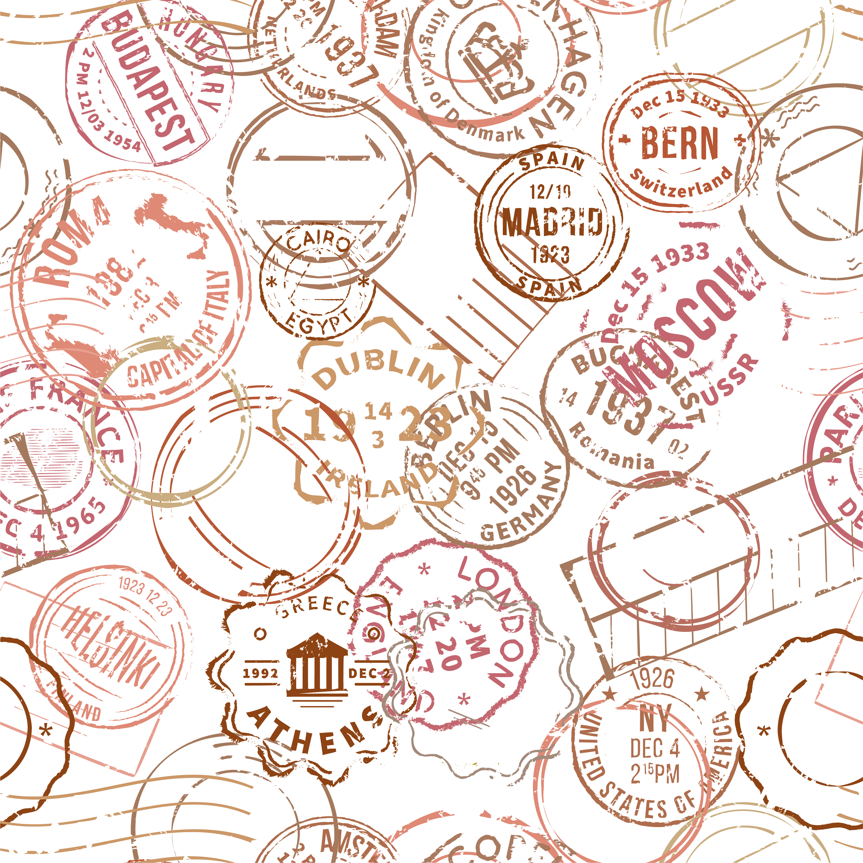Poster retro selos vintage - TenStickers