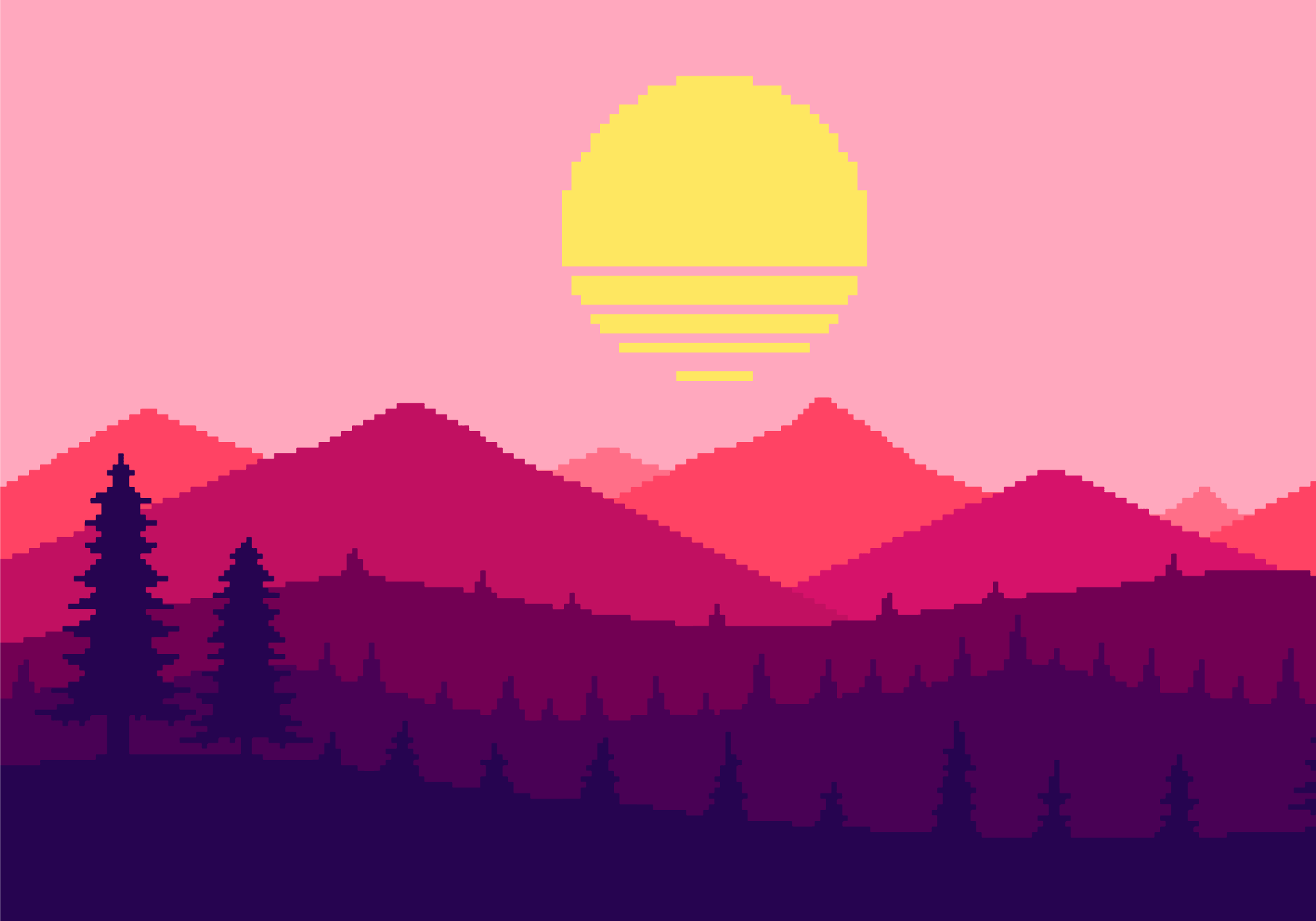 Poster de paisagens mural de parede estético do pôr do sol - TenStickers