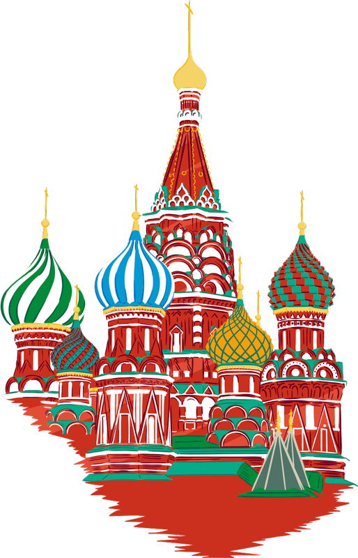 Poster de paisagens catedral russa - TenStickers