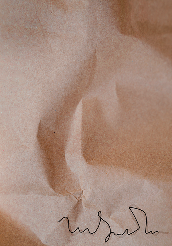 Poster abstracto com assinatura de papel antigo - TenStickers