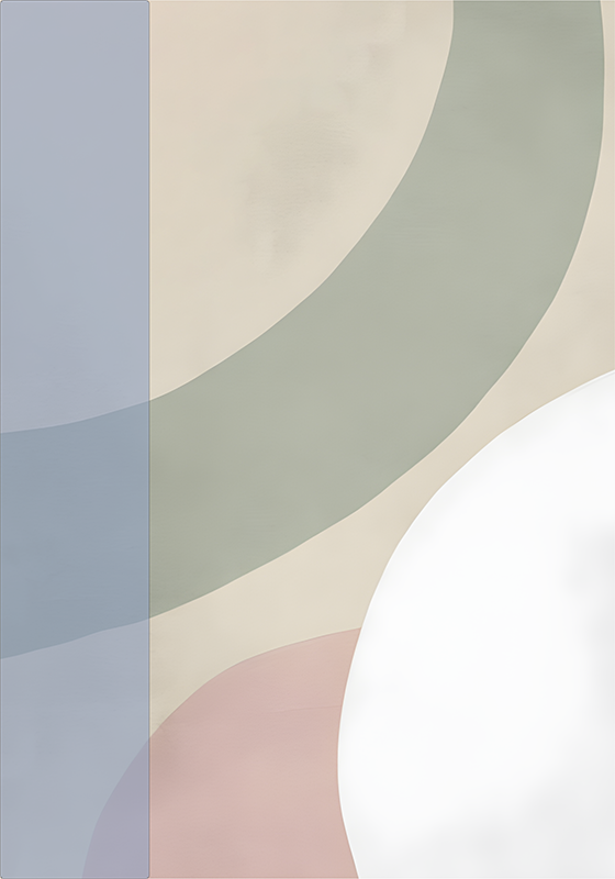 Poster abstracto com paleta de cores - TenStickers