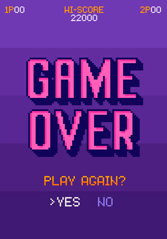 Pôster de videogame fim de jogo - TenStickers