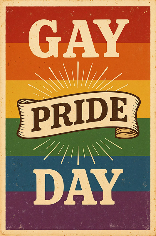 Poster de frases para o dia do orgulho gay - TenStickers