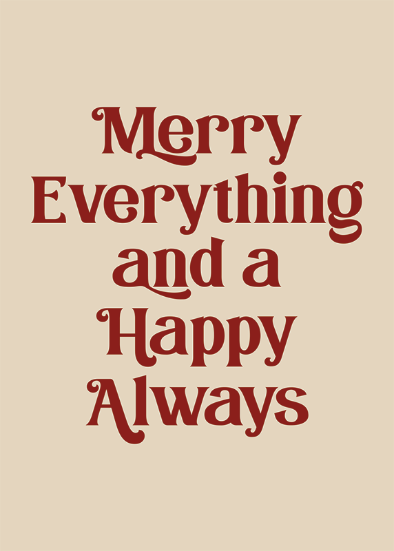 Poster natal tudo e sempre feliz - TenStickers