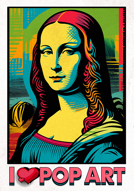 Poster arte gioconda colorida - TenStickers