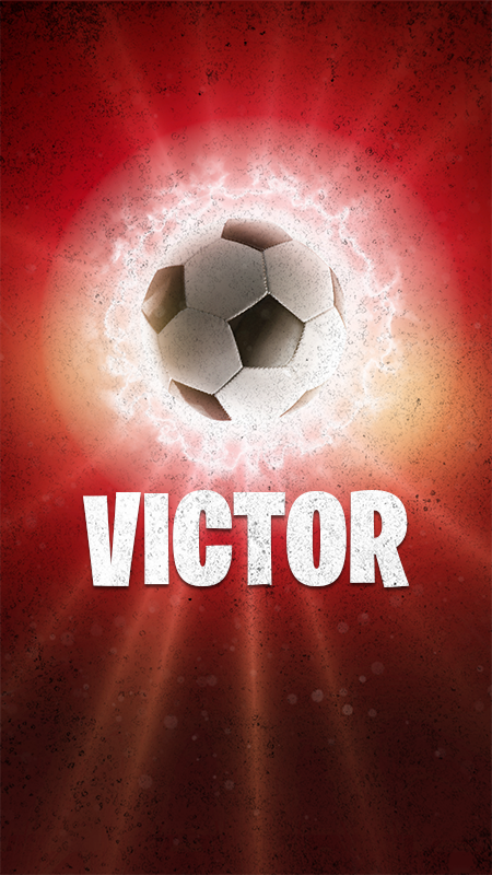 Poster de futebol bola de fogo com nome - TenStickers