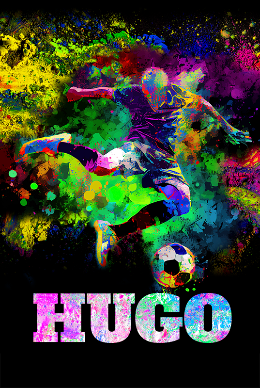 Poster de futebol com design colorido - TenStickers