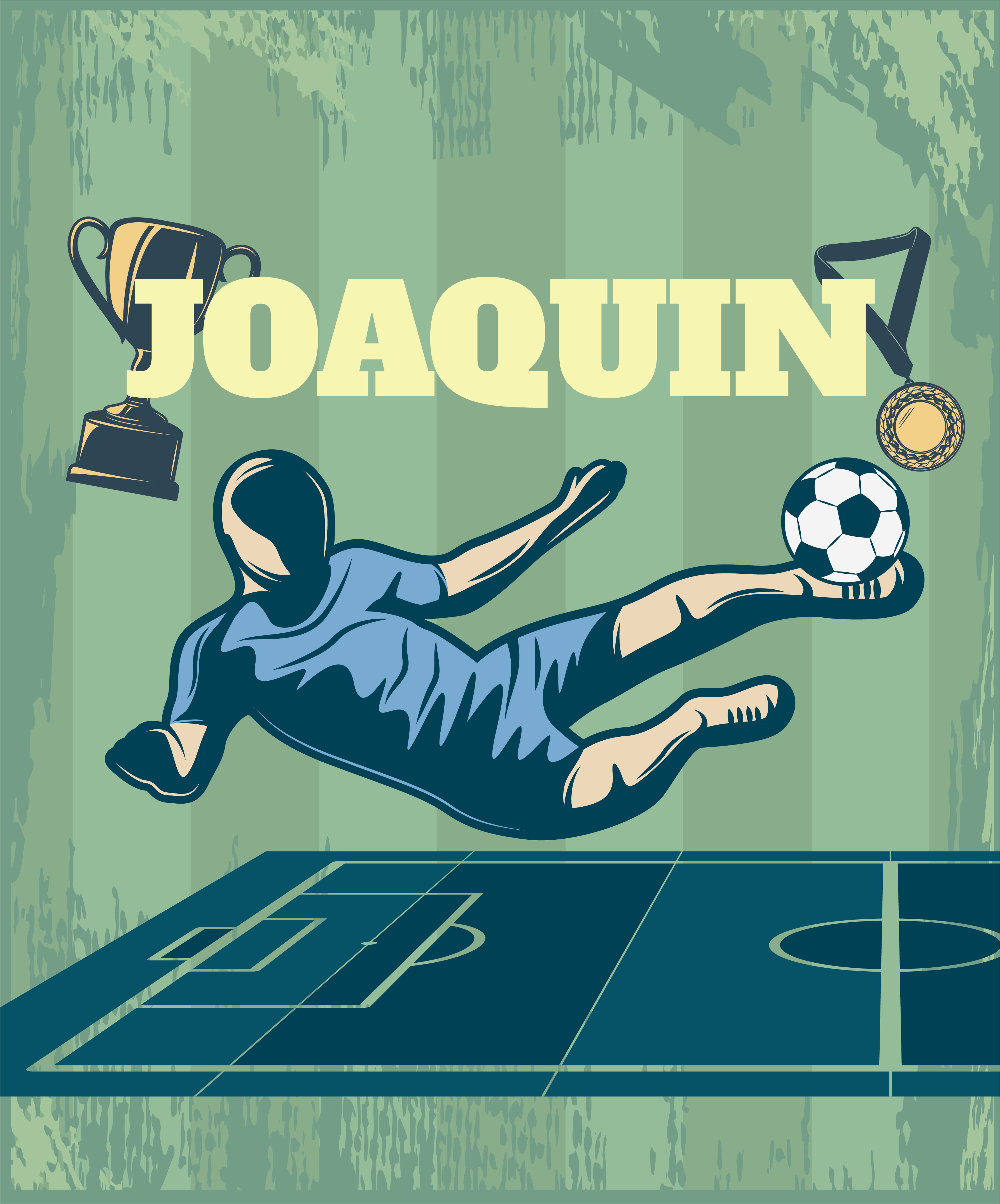 Poster de futebol com nome - TenStickers