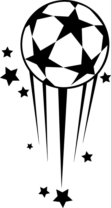 Poster de futebol vinil decorativo bola estrelas - TenStickers