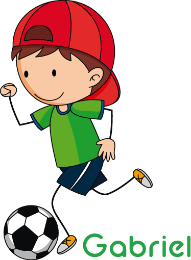 Poster de futebol vinil personalizável criança bola - TenStickers