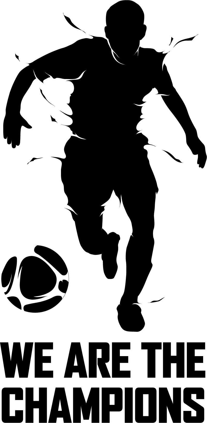 Poster de futebol somos os campeões - TenStickers