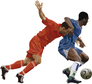 Poster de futebol adesivo decorativo jogadores - TenStickers