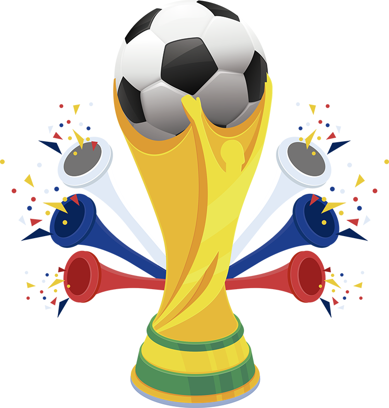 Poster de futebol vinil da copa do mundo balón - TenStickers