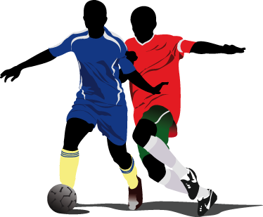 Poster de futebol vinil juvenil disputa jogadores - TenStickers